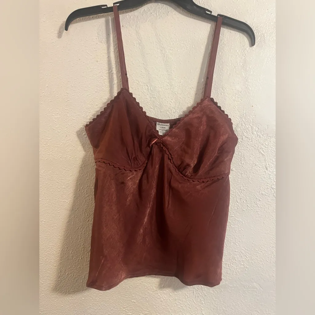 New! No Boundaries Wild Ginger Lace Cami Top - Image 3