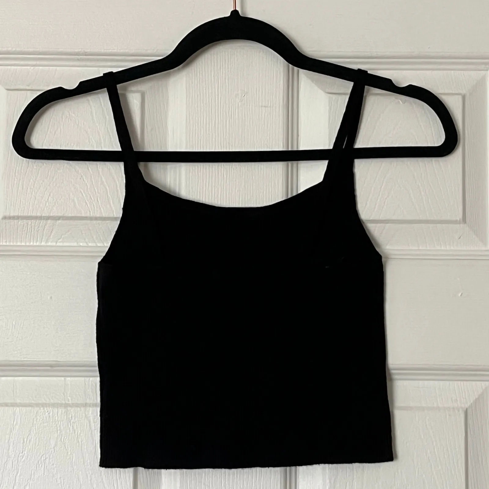 LA Hearts Cropped Waffle Knit Tank - Size L - Image 4