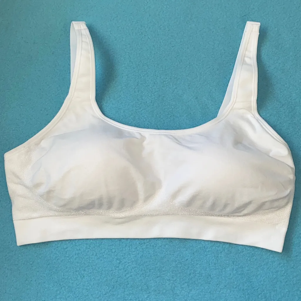 SHAPERMINT ESSENTIALS white wireless bra adjustable straps 3 hook NEW size L Size L - Image 3