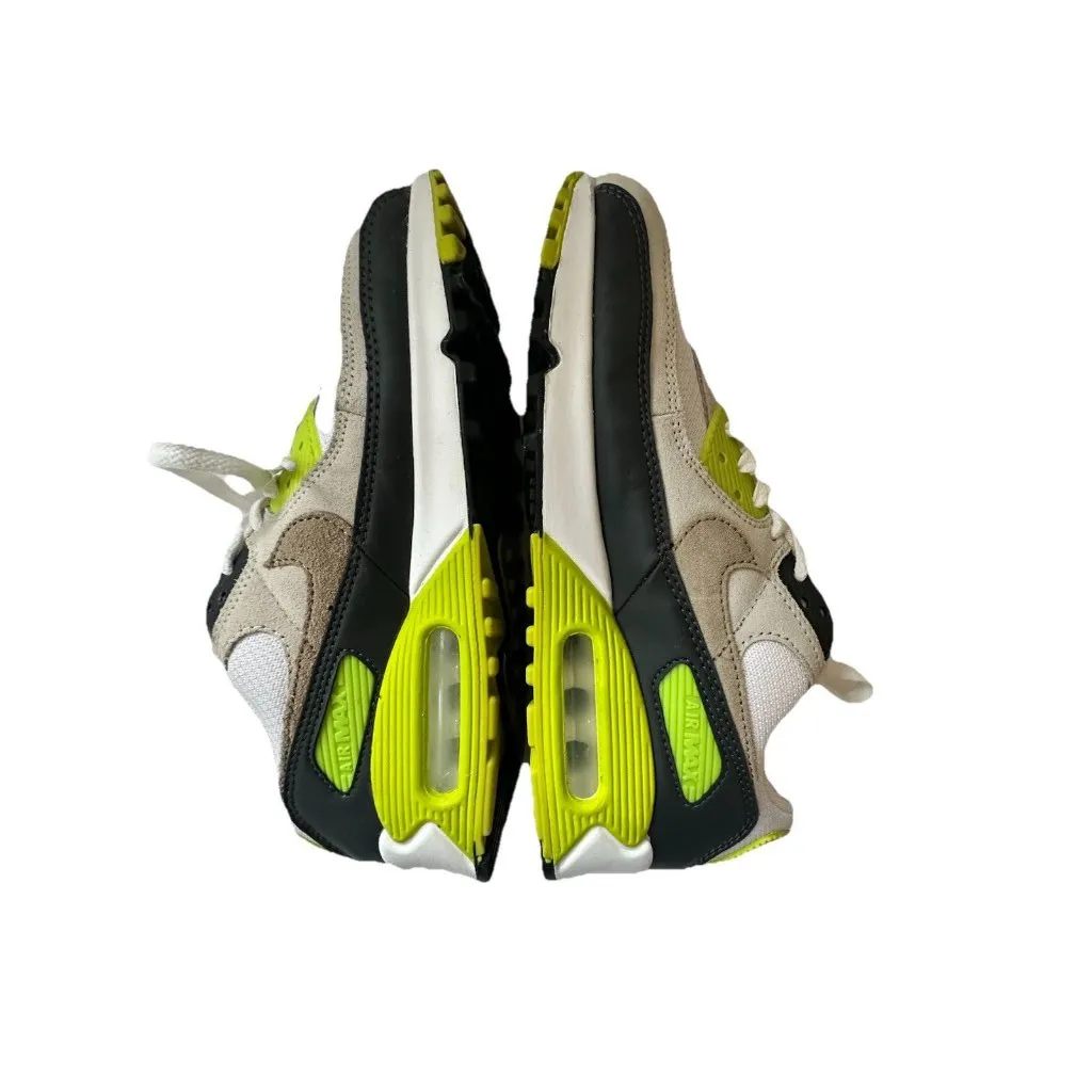 Nike Air Max 90 Women's Size 7 Shoes White Gray Volt Running Sneakers EUC - Image 4