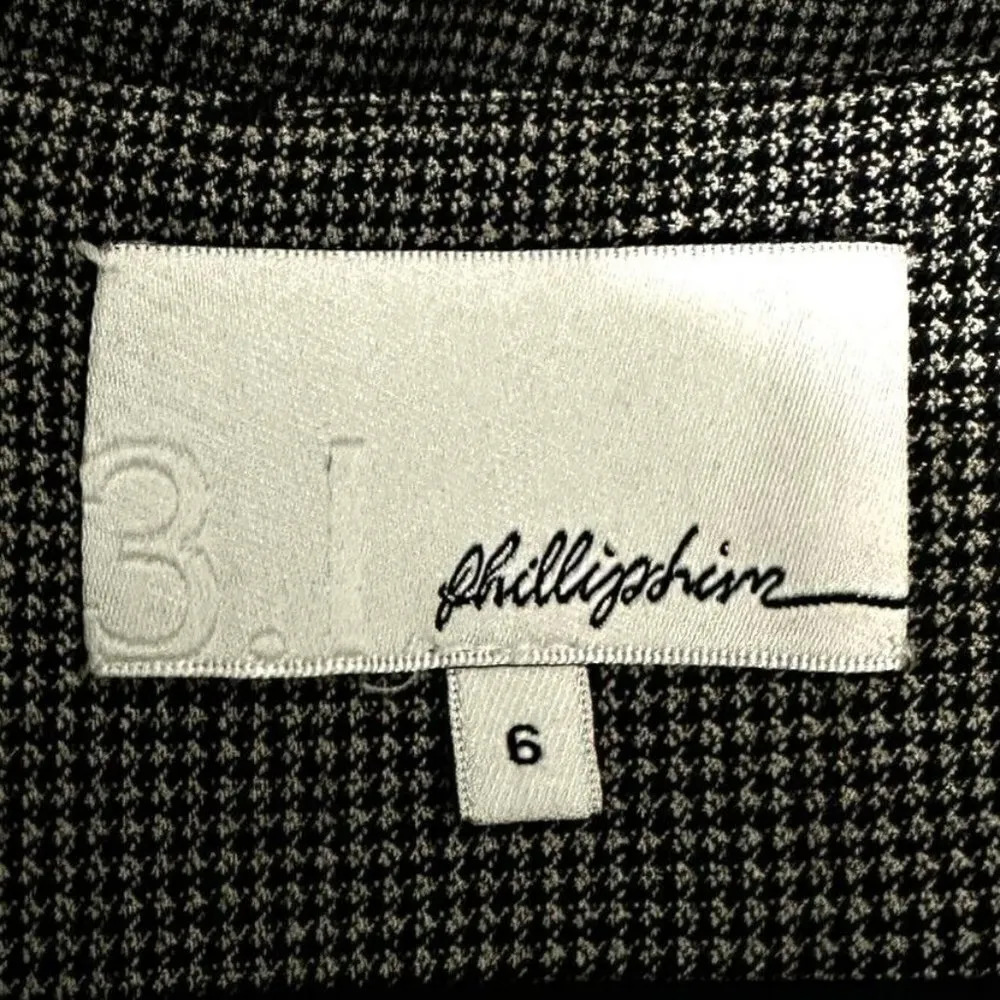 3.1 Phillip Lim Gray and Black Houndstooth Wool Pencil Skirt Size 6 - Image 4