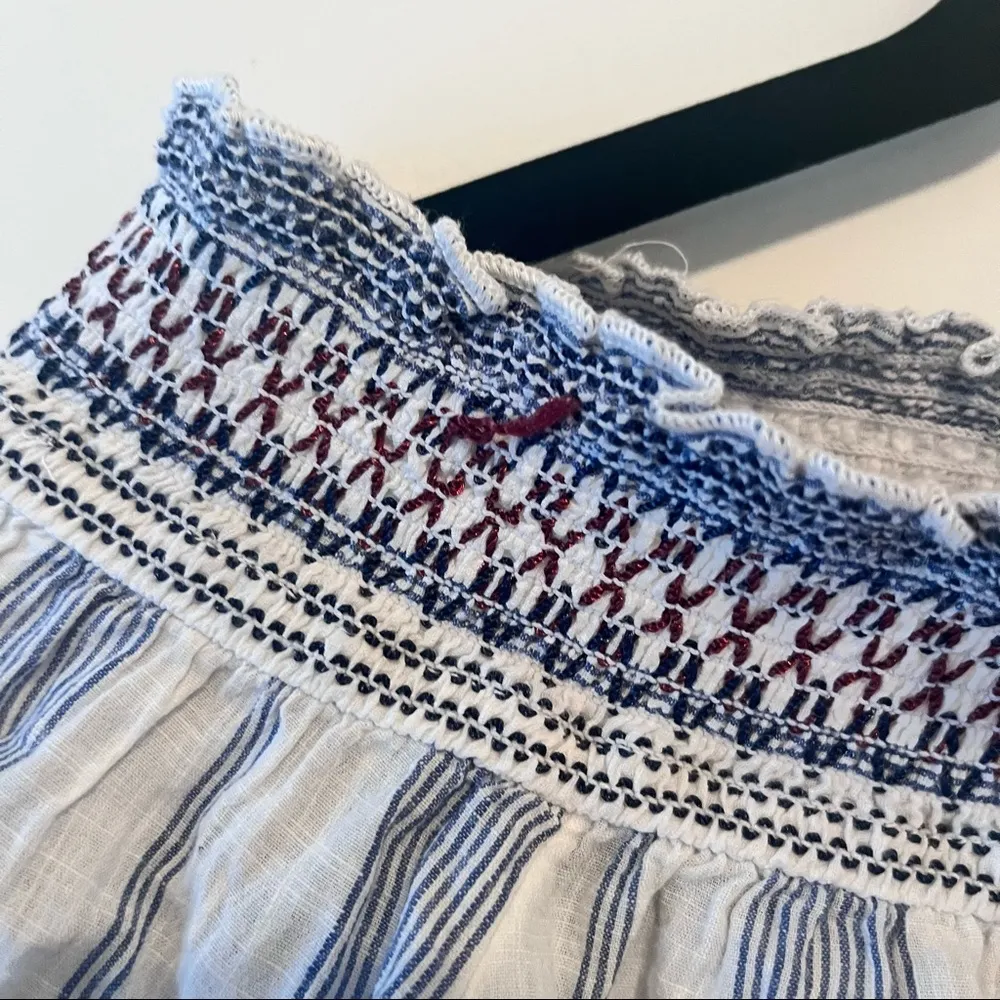 Abercrombie & Fitch Off The Shoulder Striped Top 100% Cotton - Image 2