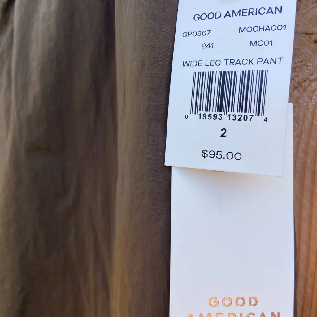 Good American Wide Leg Brown Pants size 2 - Image 3