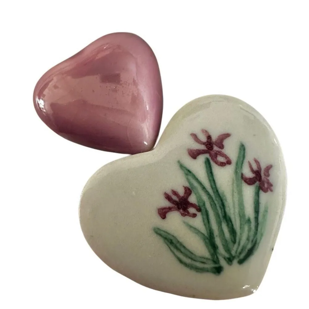 Vintage Ceramic Heart Pin Bundle - Image 2