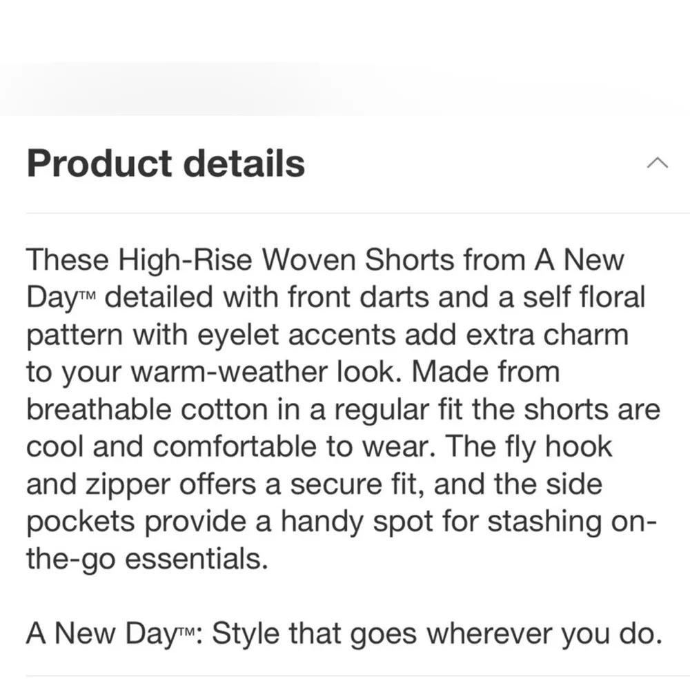 NWT A New Day High-Rise Eyelet Shorts - Image 5