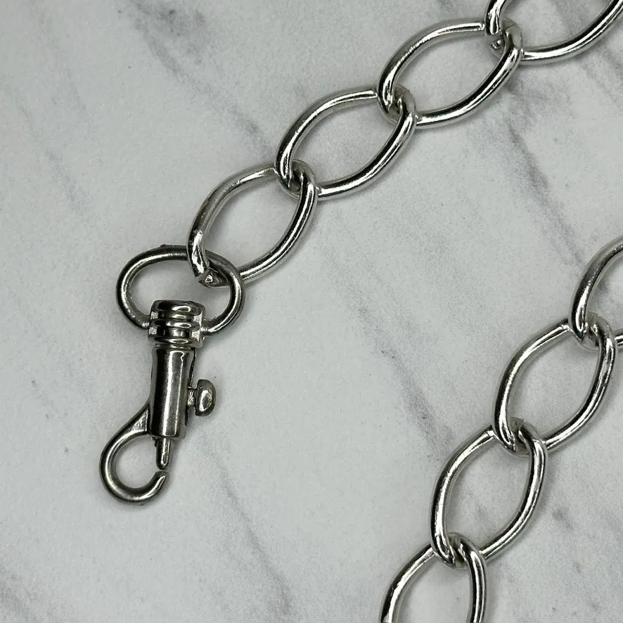 Silver Tone Chain Link Purse Handbag Replacement Strap ✨ - Image 2