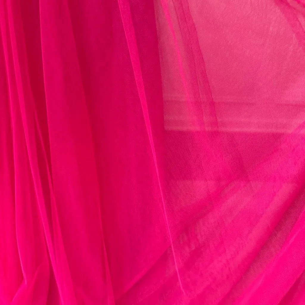 Revelry Hot Pink Tulle Formal Gown Removable Straps $200 4 - Image 5
