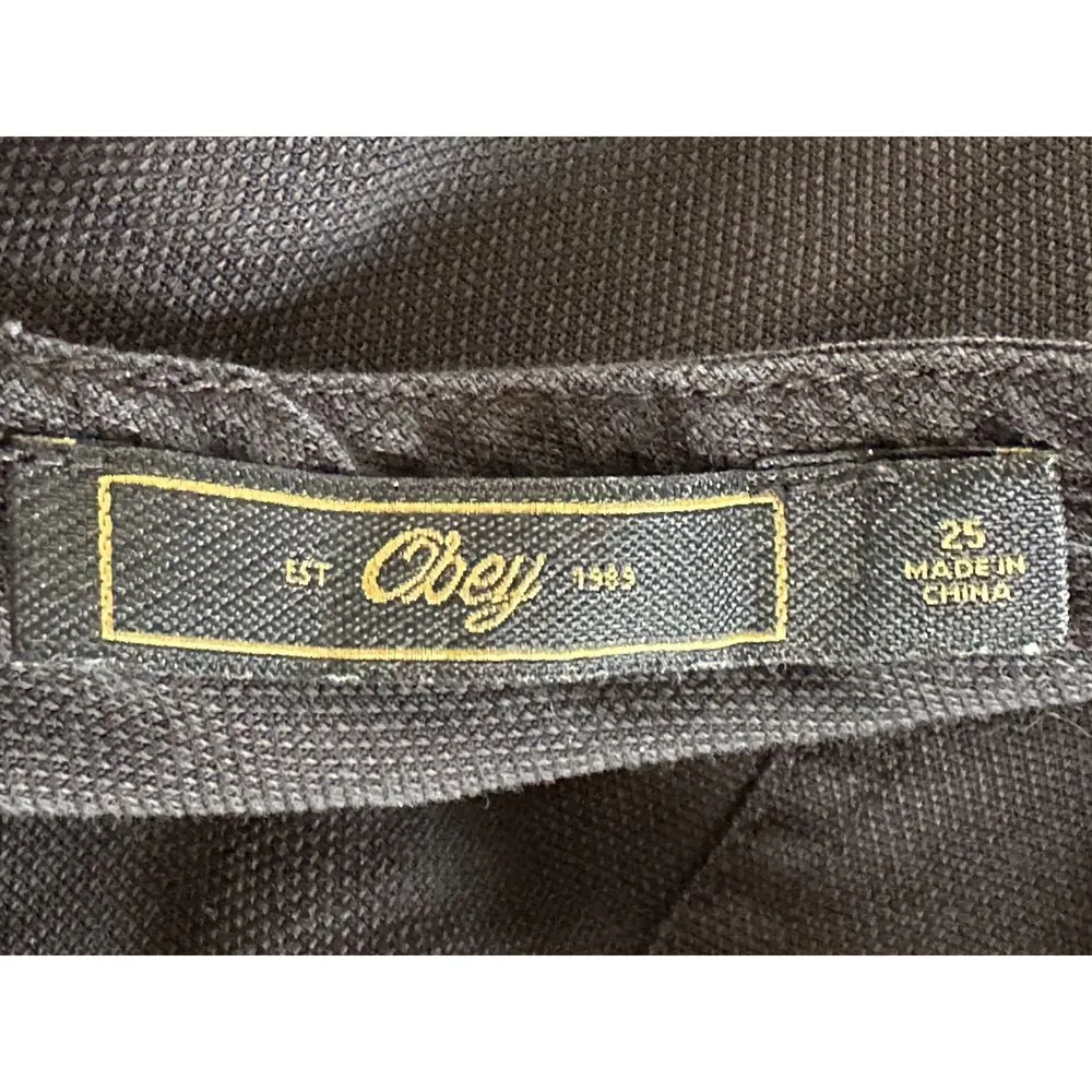 Obey  Ridgefield Black Overalls Size 25 - Image 10