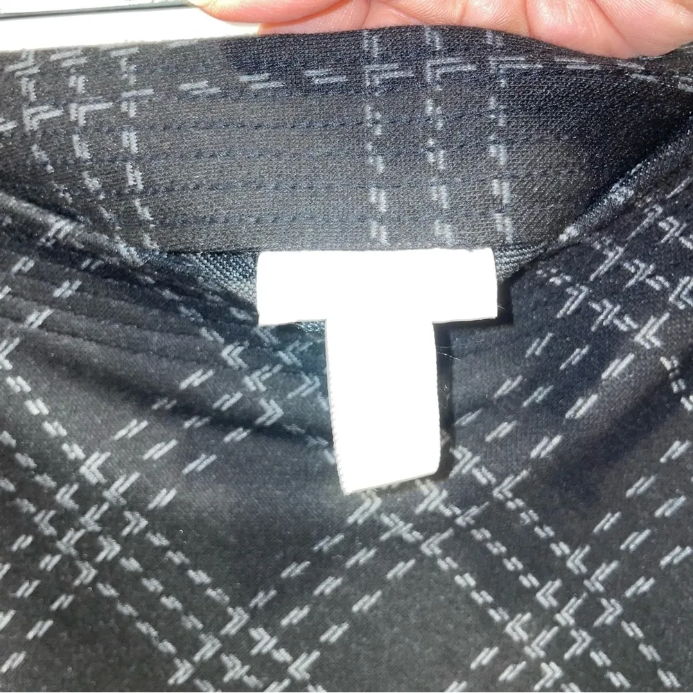 Y2K dark gray charcoal black plaid a-line midi skirt school girl flannel soft - Image 4