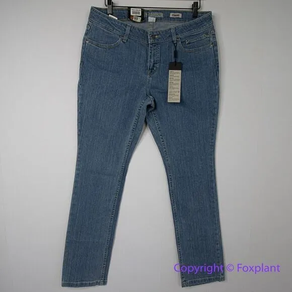 New! Harley Davidson Straight Leg Mid Rise light Blue Jeans Womens, size 32 - Image 4