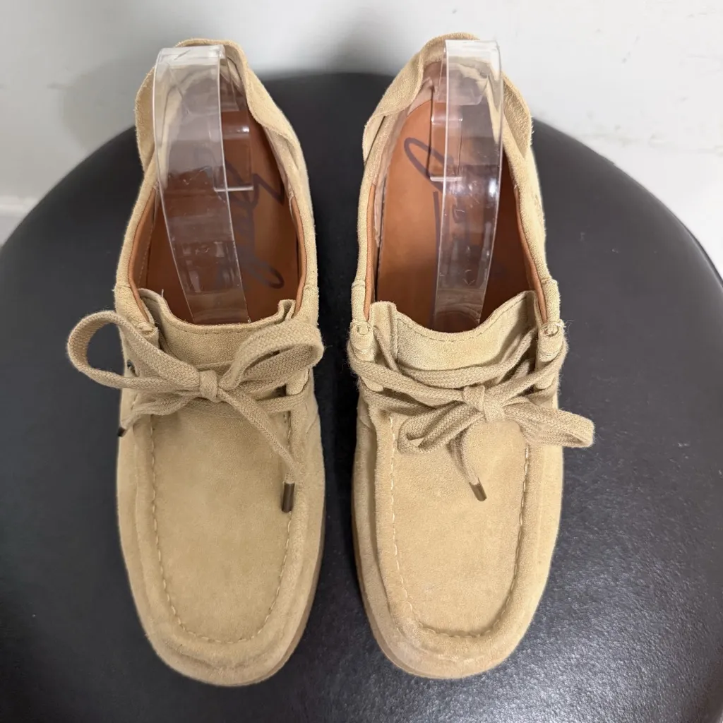 Zodiac Sand Tan Suede Leather Platform Fern Square Toe Chukka Lace Up Shoes 8 M - Image 6