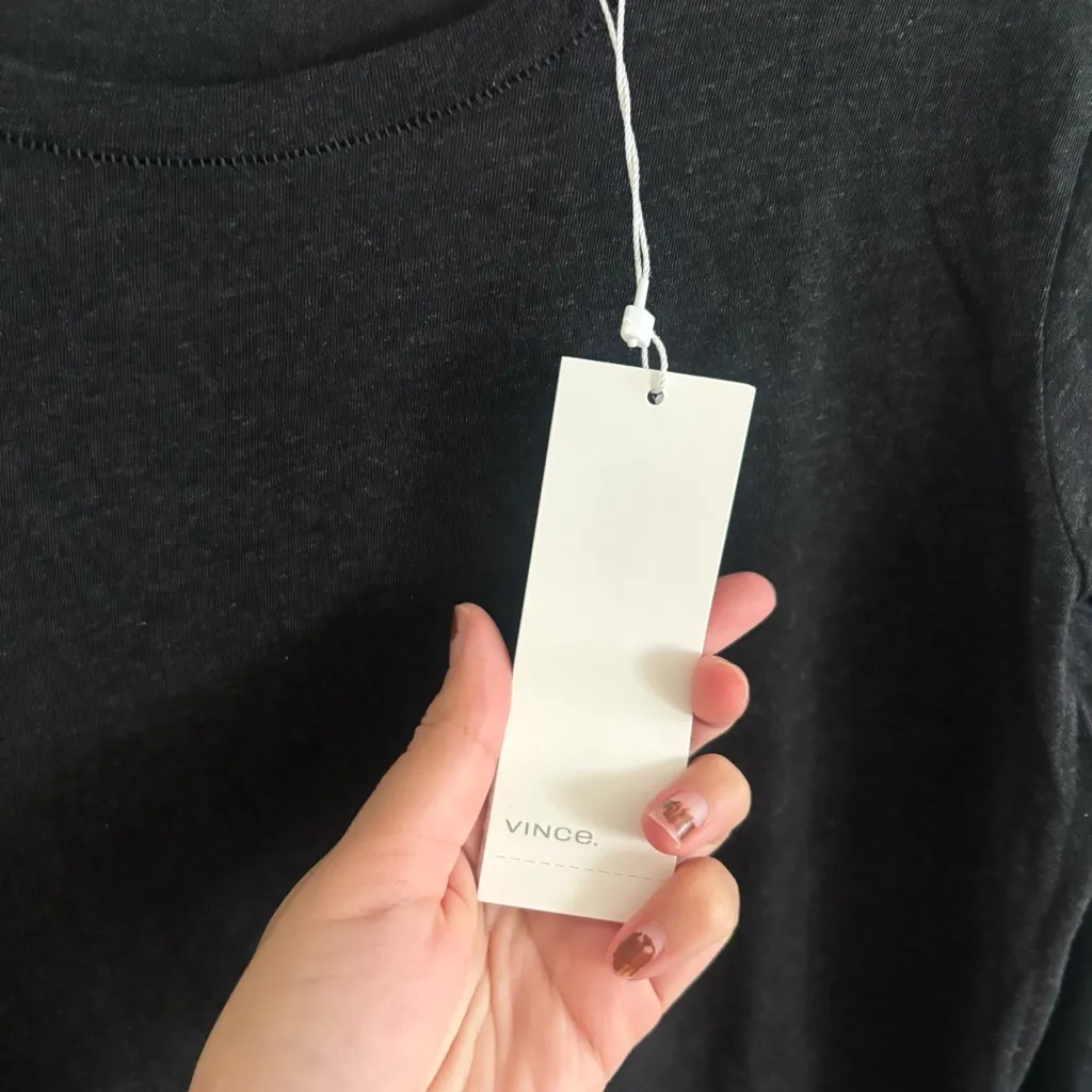 NWT Vince charcoal grey long sleeve top - Image 4