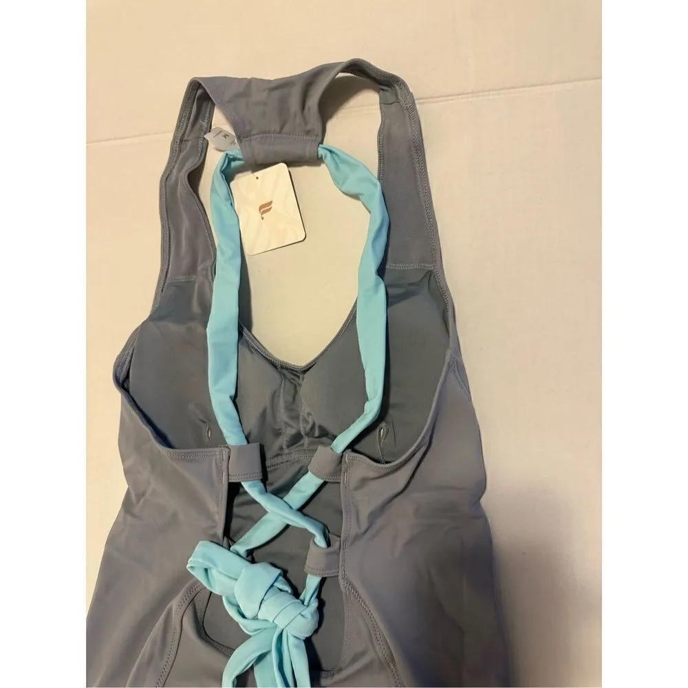 Fabletic Small Race-Up Racerback Swimsuit - Raincloud/Blue Sky - Image 14