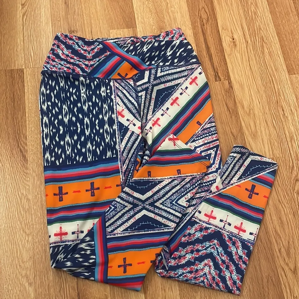 Movement Ski Lose Control Blue/Orange Apres Leggings Size S - Image 4