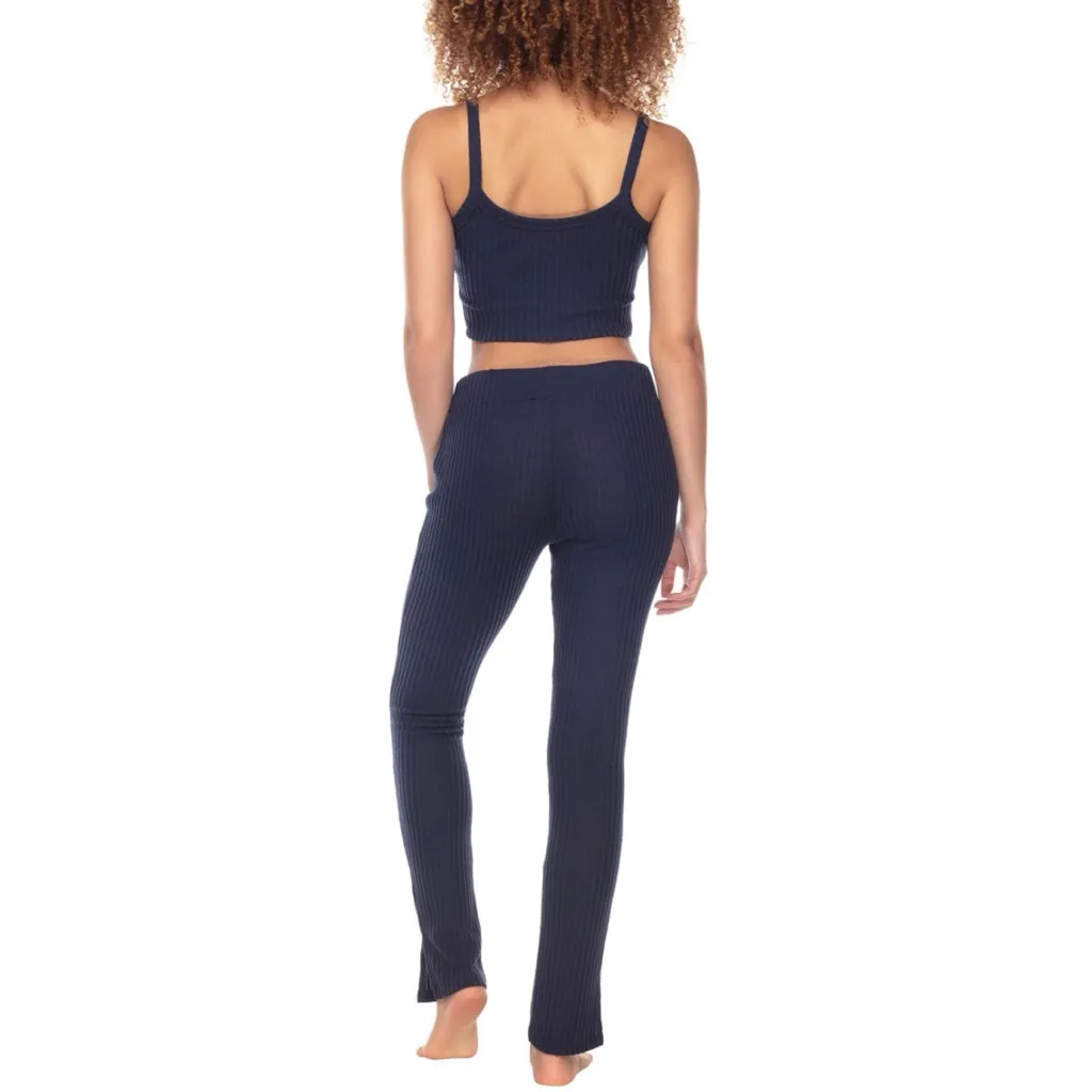 Honeydew Ink Navy Blue Ribbed Knit Cami Tank & Pants Lounge PJ Set Size XL Green - Image 2