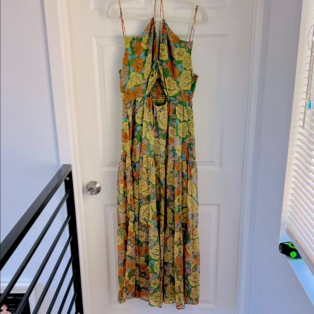 ASTR Brandy Floral Cinched Cutout Summer Maxi Dress Size XL $148 - Image 5