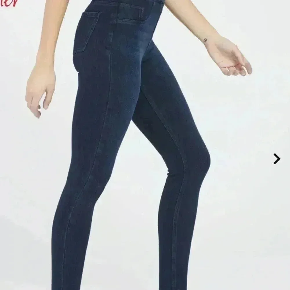 Spanx Jean-ish Ankle Skinny Jean Leggings Dark Wash Sz XL - Image 8