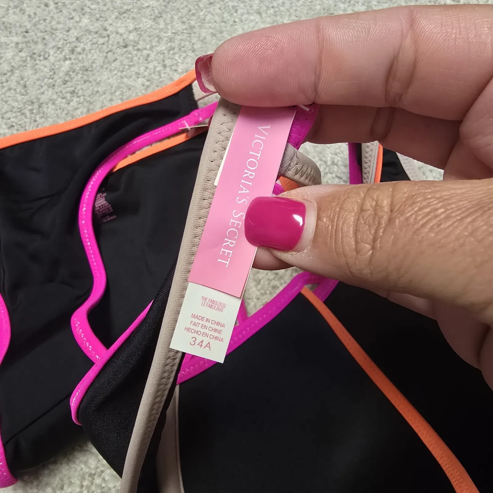 Victoria‎ Secret Black Neon Bikini Bathing Suit 34A Medium NWT Vacation Beach - Image 6