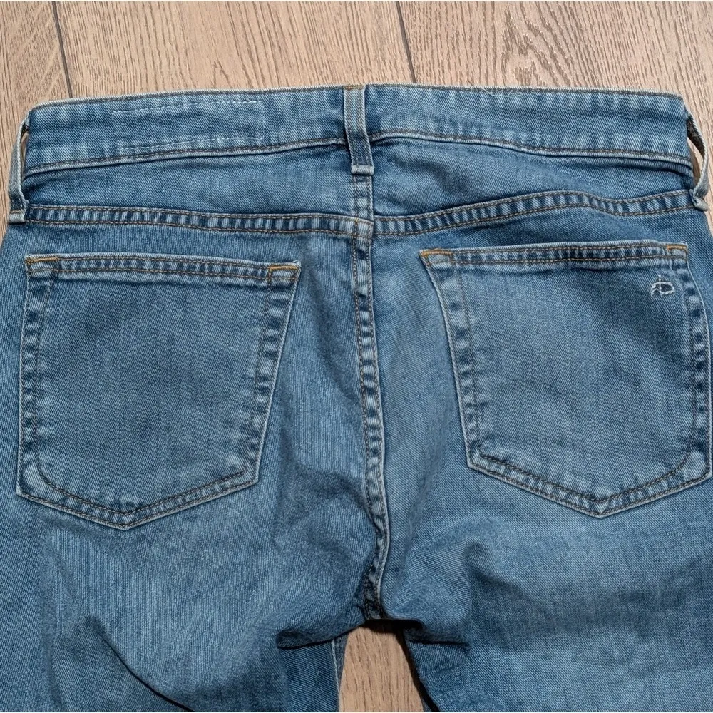 rag & bone Jeans 24 Dre Low Rise Slim Boyfriend Ripped Designer Denim Pants - Image 5