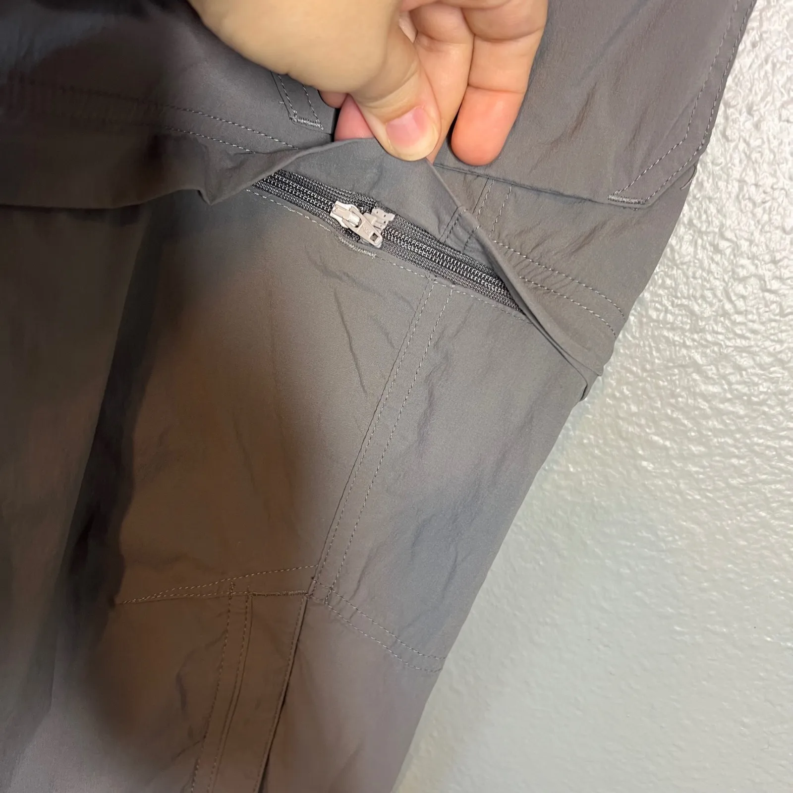 REI‎ Co-op Womens Convertible Hiking Pants Size 12 Gray Zip Off Cargo Travel - Image 6