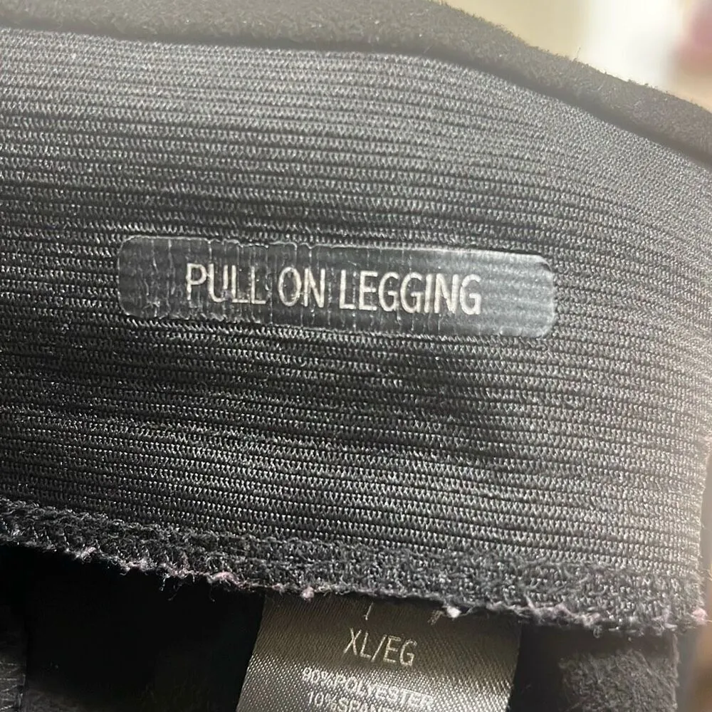 ✨Seven7 Women's Faux Suede High-Rise Pull-On Black Sz XL Leggings✨ - Image 7