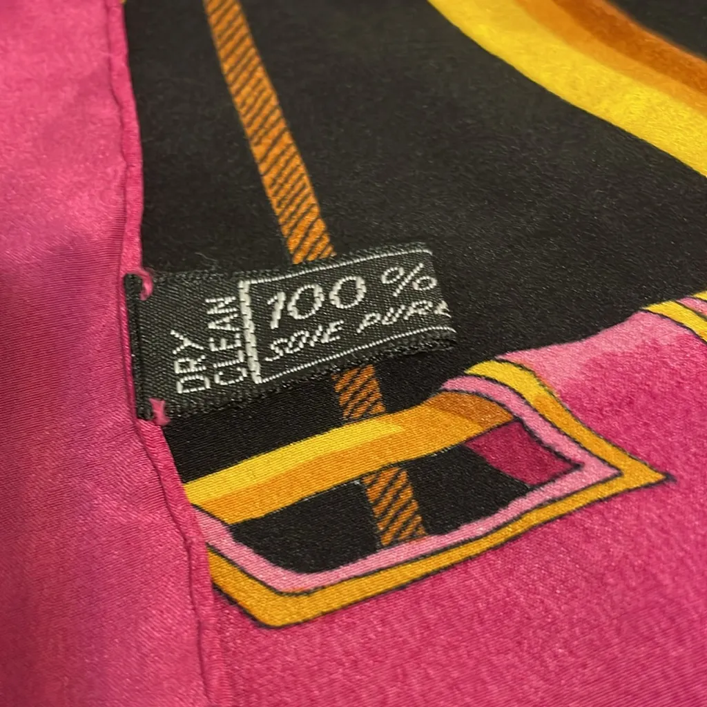 Rochas Paris Pink and Gold Scarf - Image 5