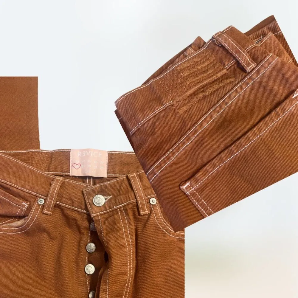 Hollywood famous brand Revice Denim “Ex-boyfriend” Teddy Pants Size 28 P - Image 4