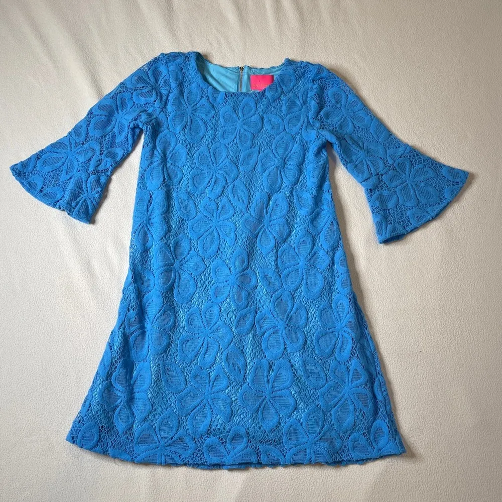 Lilly Pulitzer Ophelia Lace Swing Dress - Zanzibar Blue - Image 5