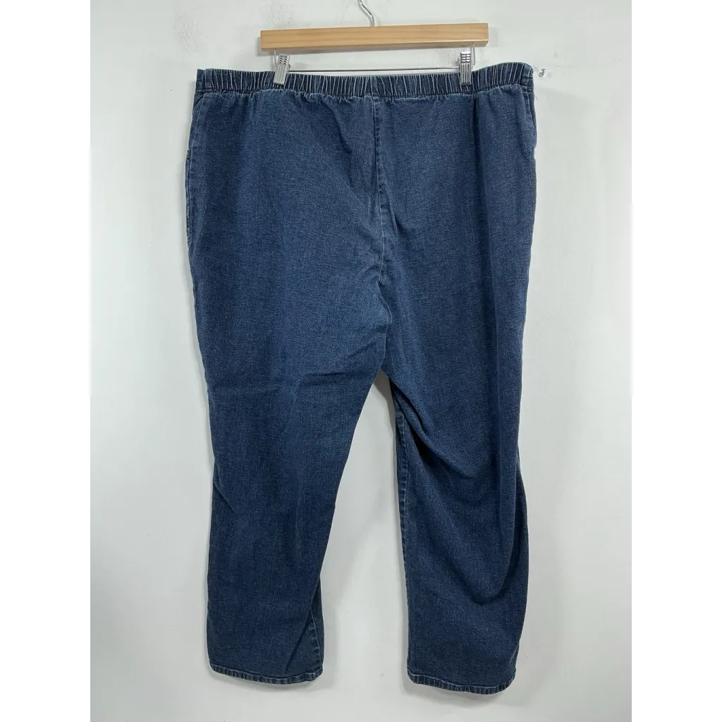 Womans Excellent JM Collection Pullon Blue Jeans 3x 22w-24w Elastic Waist 79/Y-2 - Image 2