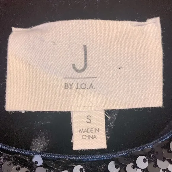 J.O.A. J‎ by Navy Blue Sequin Dress Size S - Image 8