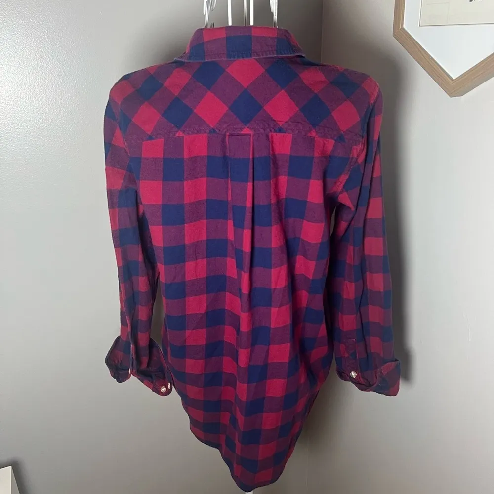 Vineyard Vines Relaxed Fit Flannel Shirt Cotton Plaid Checkered Fall Button Up 6 - Image 3