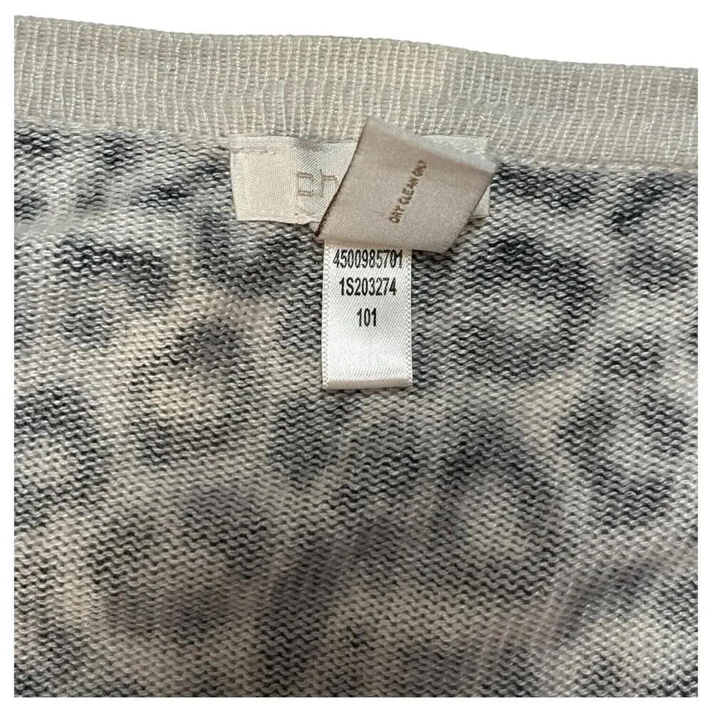 Chicos Cardigan Sweater Womens 3 XL Rabbit Hair Leopard Asymmetrical Open Black - Image 7