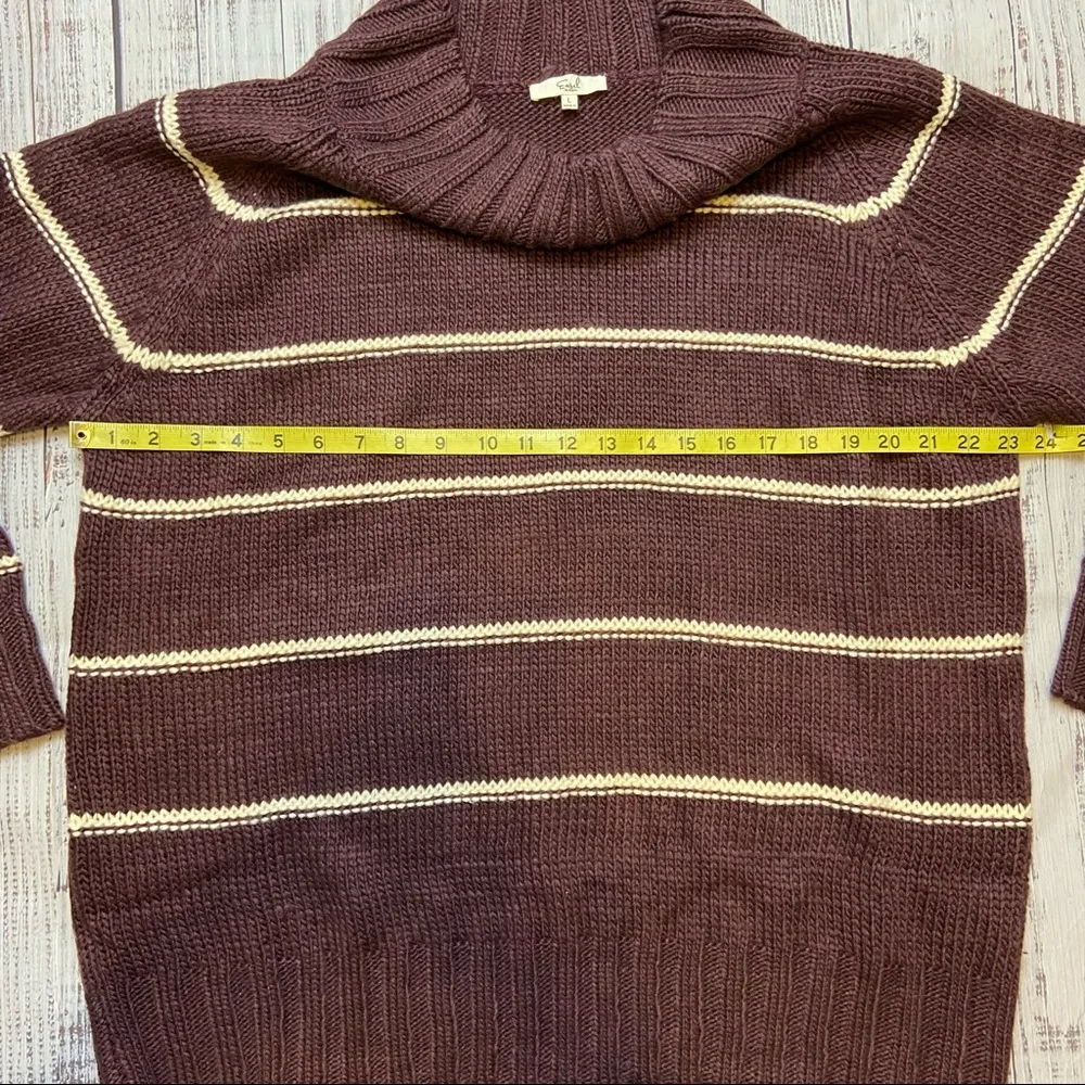 Easel Plum Striped Oversized Sweater. Size Large. Excellent Condition. - Image 5