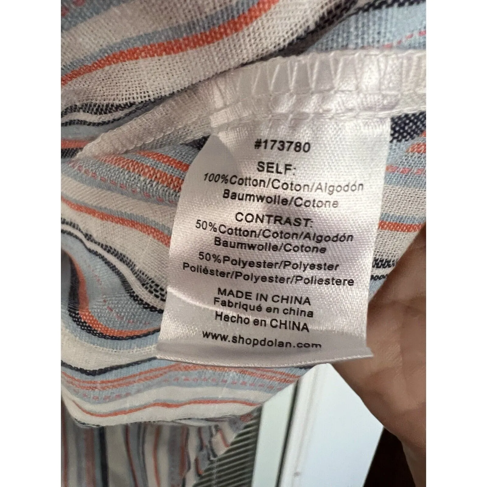 Anthropologie Dolan Peplum Striped V-Neck Sleeveless Tie Tank Size M - Image 8