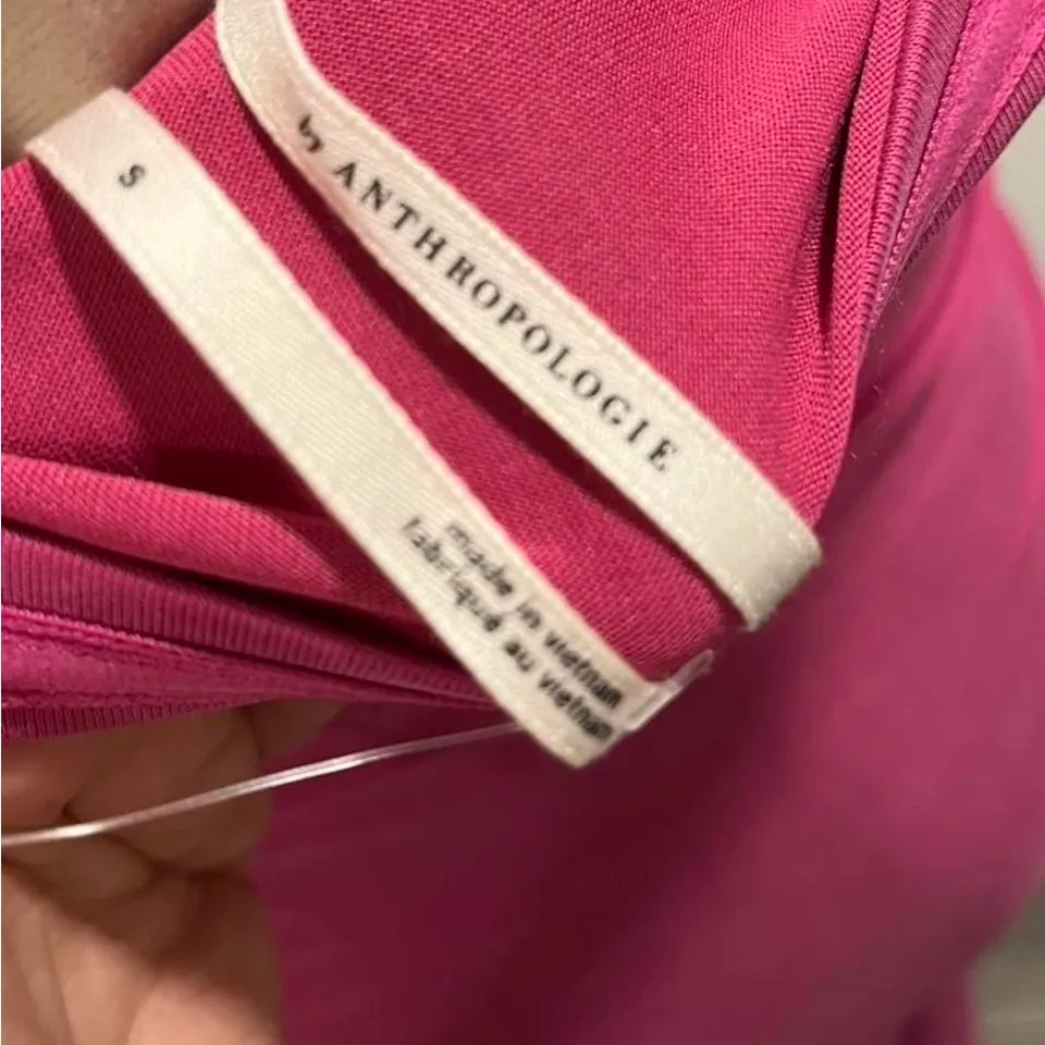 Anthropologie Strapless Pink Midi Bodycon Dress NWT small - Image 5