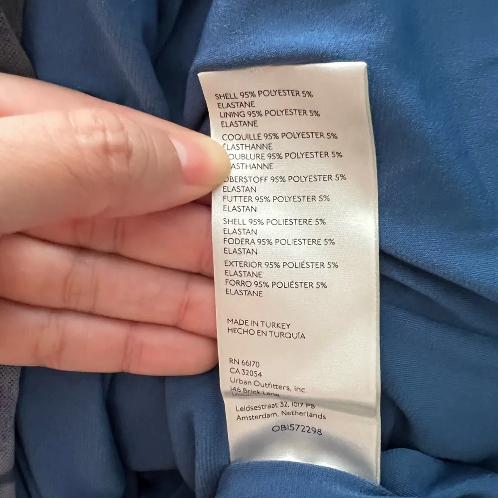 NWT FREE PEOPLE Chloe One-Shoulder Long Sleeve Bodycon Floral Mini Dress Blue L - Image 96