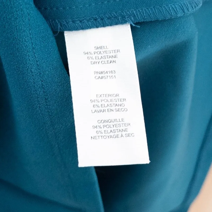 Eliza J Womens Dress Size 4 Teal Sheath Off Shoulder Classic Chic Formal Event - Image 7