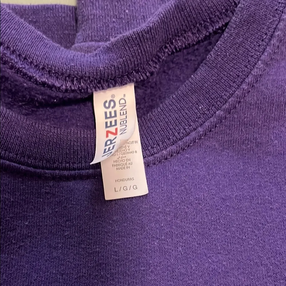 Jerzees Clemson Purple Sweatshirt Pullover Large - Image 3