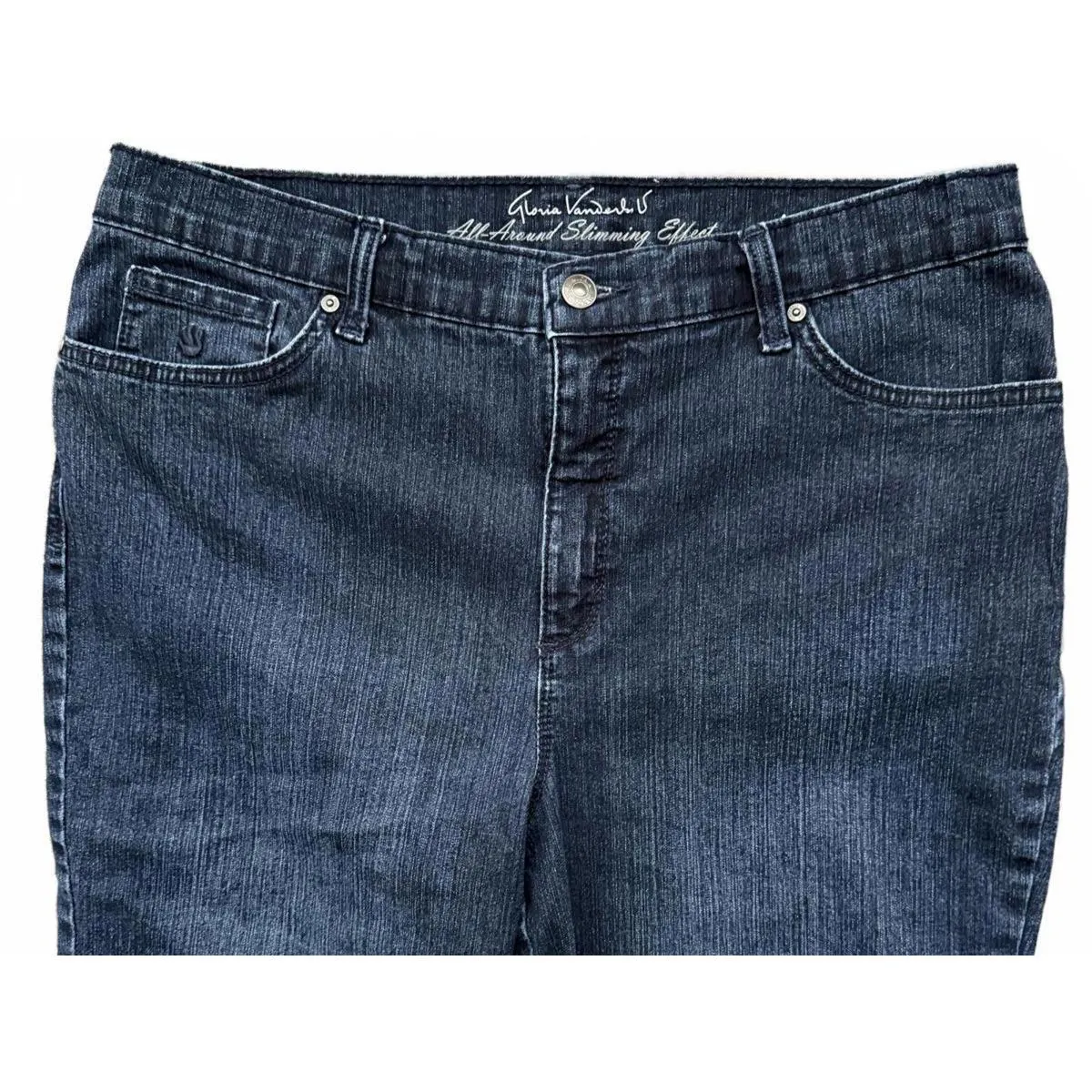 Gloria Vanderbilt Amanda Women's Denim Capri Jeans Size 14P Petite Blue Cropped - Image 4