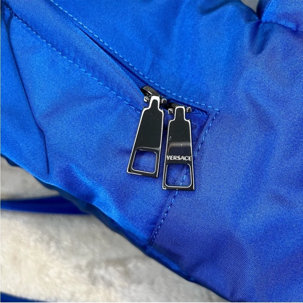 Versace Unisex Blue Medusa Head Large Backpack - Image 11