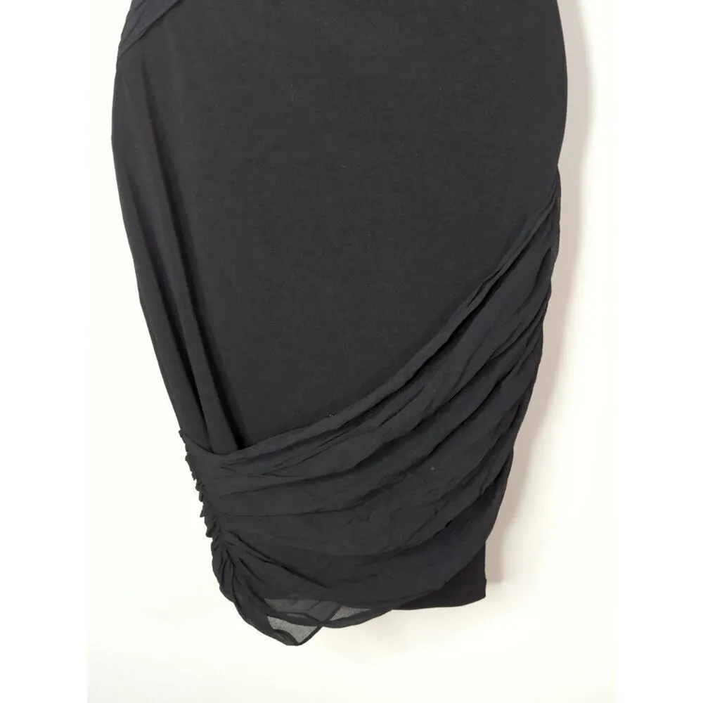 Alice‎ + Olivia Cici One Shoulder Goddess Dress Black Cocktail Mini Bodycon XS - Image 7