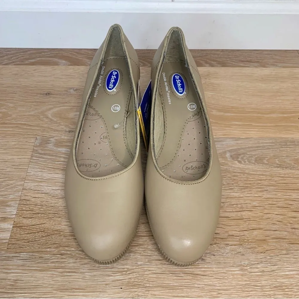 NWT Dr. Scholl’s Slip On Nude Comfort Leather Wedges - Image 4