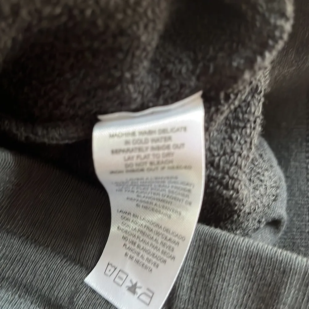 N: Philanthropy Distressed Cutoff Sweatpants Black Size Small - Image 7