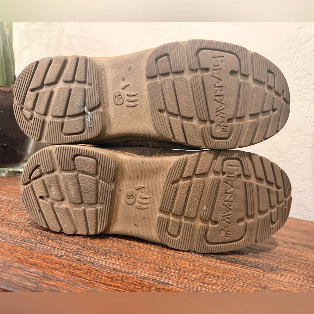 Bearpaw Boots Womens 9 Serena Lace Up Winter Mid Calf Brown Suede Sweater Cuff - Image 16