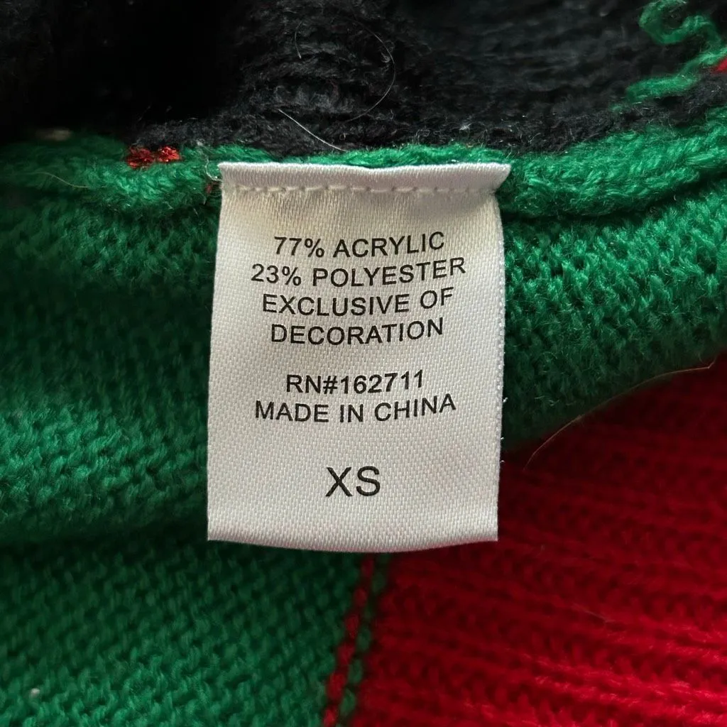 Major Label Group Christmas Elf Sweater Dress XS Holiday Knit - Image 4