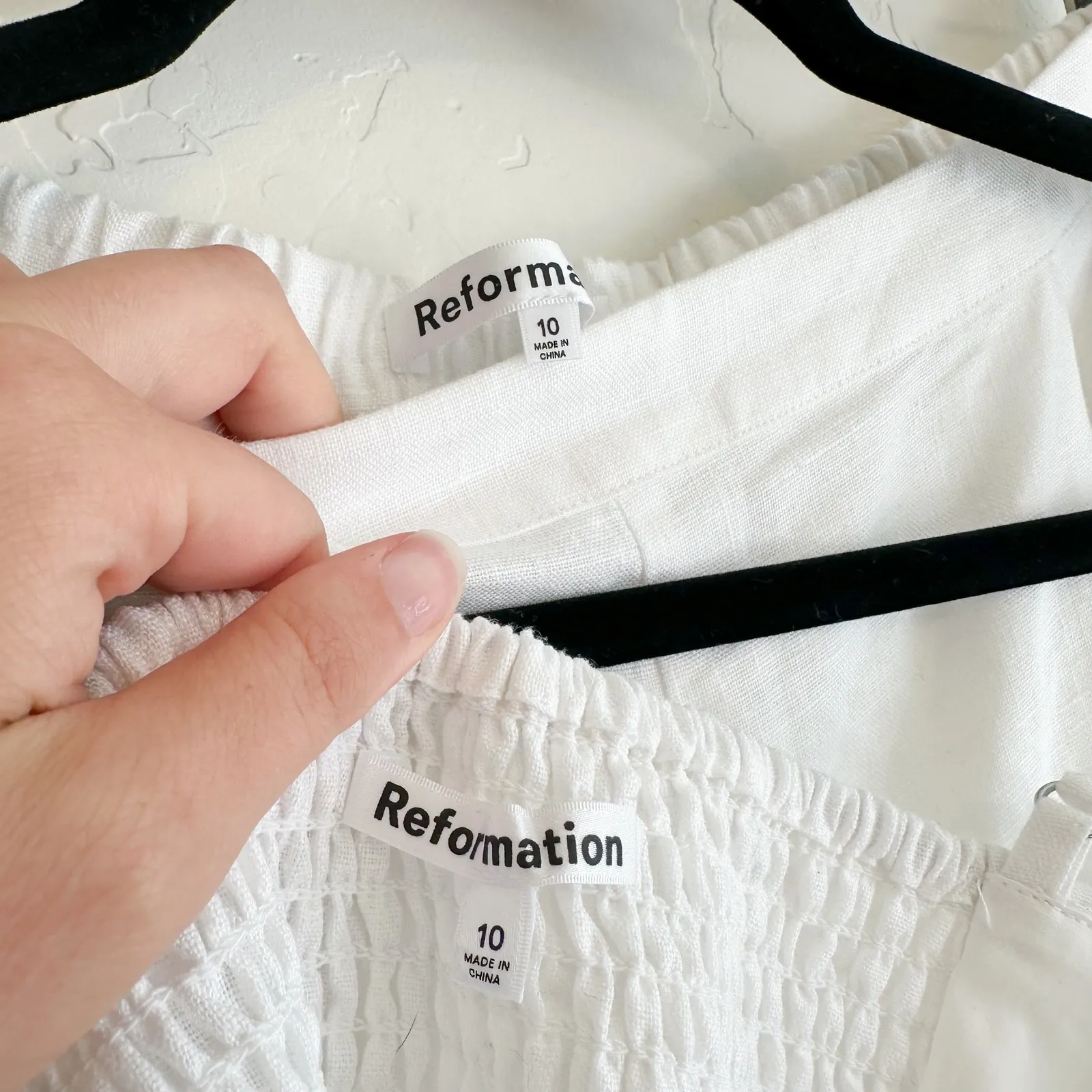 Reformation | Violet 100% Linen Crop Top‎ & Wide Leg Pant Two Piece Set White - Image 6