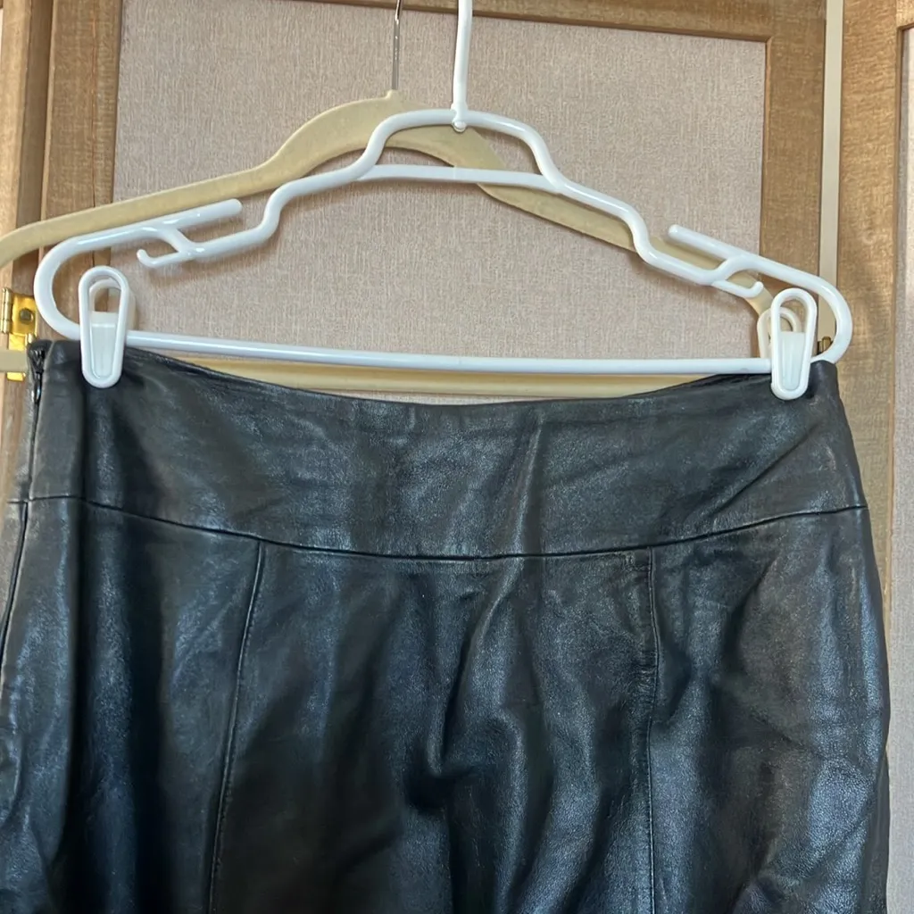 FINAL MARKDOWN Jaclyn Smith Classic Black leather skirt 14 - Image 8