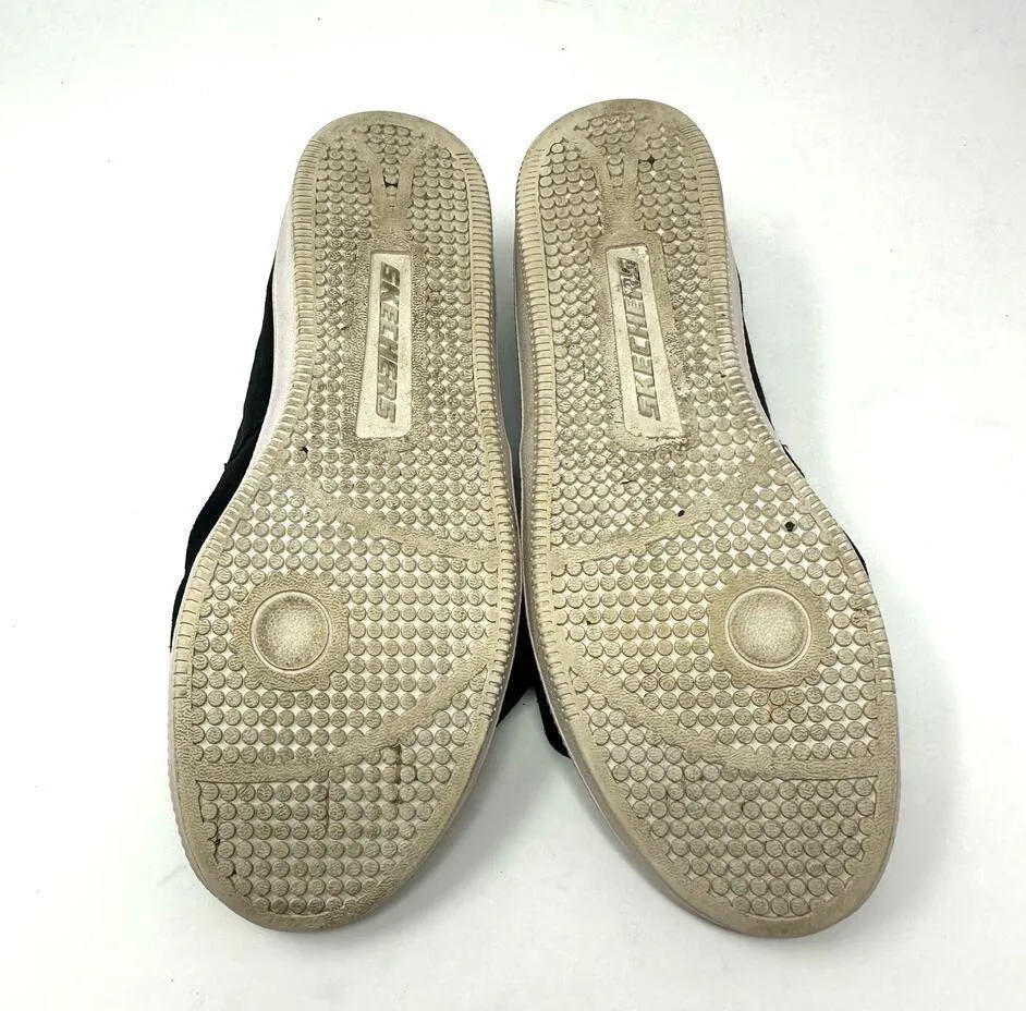 Skechers Size 8.5 Slip-Ons Black w/ White Soles Air-Cooled Memory Foam Bow Comfy - Image 7