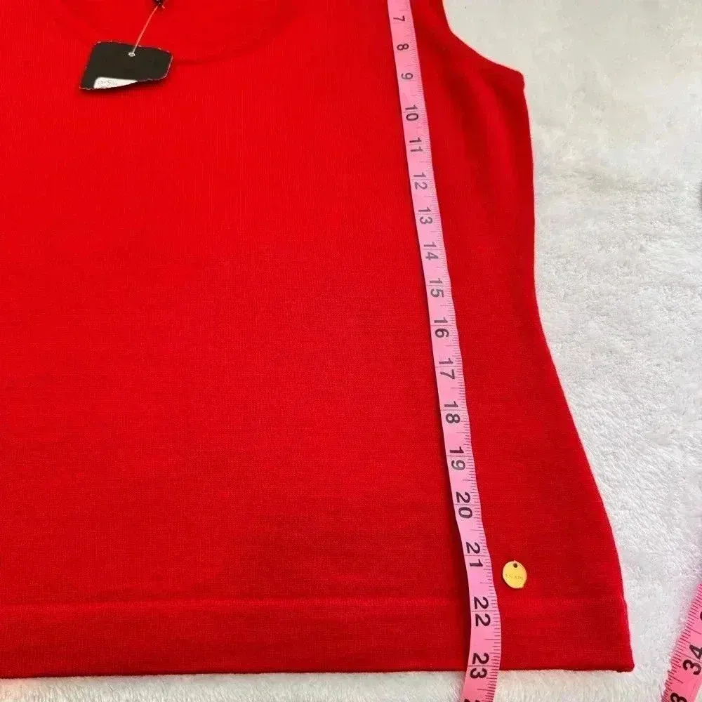 ESCADA Top Womens 40 Red 100% SCHURWOLLE Scoopneck Knit Tank Size undefined - Image 12