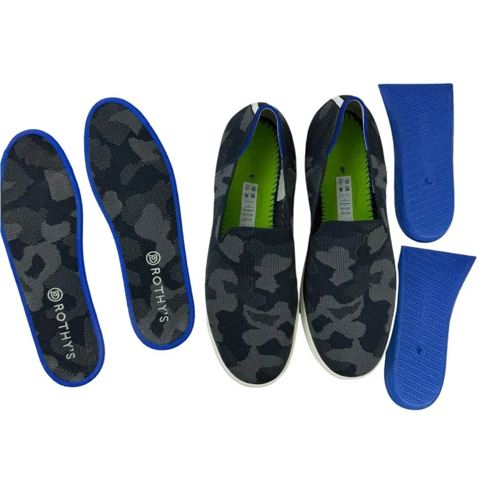 Rothy's The Sneaker Gray Camo Slip On Round Toe Flats Shoes Womens Size 10.5 - Image 14